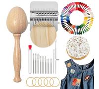 Knit Patch - Efficient Wooden Sock Darning Kit, Portable Artisan Weaving Tool, Stainless Metal Hook Embroidery Set, Quick Patching Repair Sewing Supplies | for Beginners Tailors House Repairs