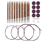 Knit Picks Options interchangeables Rainbow Wood Ensemble d'aiguilles à tricoter circulaires