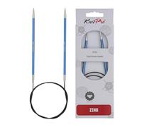 Knit Pro 80 cm x 4 mm en Aluminium Fixe Aiguilles à Tricoter circulaires-Zing-Bleu