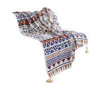 Knit Throw Blanket | Acrylic Fiber, 500g, 100x70x2cm | Vintage Boho Sofa Wrap | Office Nap Thick Warm Shawl, Single Person Couch Cover