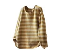 Knit Tops for Womens Fashion Long Sleeve Crew Neck Colorblocked Pullover Casual Cute Base Layer for Fall Outdoor Party