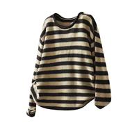 Knit Tops for Womens Fashion Long Sleeve Crew Neck Colorblocked Pullover Casual Cute Base Layer for Fall Outdoor Party