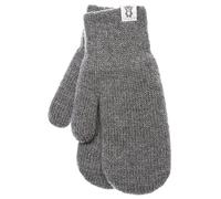 KNITAS Gants en laine tricotée double couche pour bébés Gants d’hiver tricotés chauds pour garçons et filles 0,5-2 ans Les gants souples et confortables en gris - Taille 4