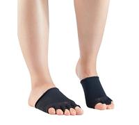 KNITIDO Dr. Foot Hallux Valgus | Band de compression avec orteils ouverts pour aide en cas de oignon, Couleur:noir (001), Gr. Füßlinge:35-42