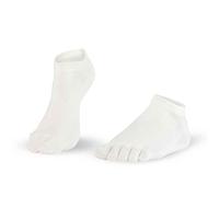 KNITIDO Dr. Foot® Silver Protect Chaussettes à orteils basses anti odeur en coton avec fil d'argent antimicrobien, pointure:35-38, Couleur:blanc (002)