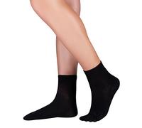 KNITIDO Dr. Foot Silver Protect® | Chaussettes à orteils basses avec effet antimicrobien certifié, pointure:35-38, Couleur:noir (001)