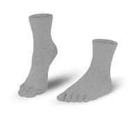 KNITIDO Essentials Midi, chaussettes à orteils classiques en coton moelleux, pointure:43-46, Coleur:Gris clair (103)