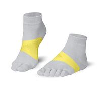 KNITIDO MTS Tornado chaussettes de sport 5 orteils ultra-robustes anti-ampoules, pointure:39-42, Coleur:gris/jaune