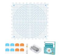 Knitiss Lot de 4 tapis de blocage pour tricot et crochet, planches de blocage extra épaisses avec grilles, planche de blocage réutilisable de 32 x 32 cm et épingles