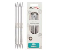 KnitPro 15 cm x 6 mm Nova Cubics Aiguilles à Double Pointe en Laiton Brillant