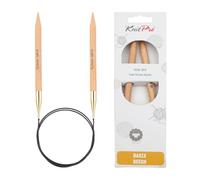 KnitPro - Aiguilles circulaires fixes Basix - 150 cm x 10 mm - Bouleau Beige