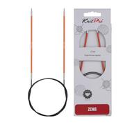 KnitPro 2,75 mm Aluminium Fixe Aiguilles à Tricoter circulaires-Zing-Orange