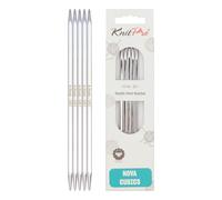 KnitPro 20 cm x 4,5 mm Nova Cubics Aiguilles à Double Pointe en Laiton Brillant