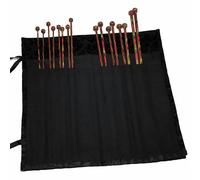 KnitPro 30 cm en Coton Jacquard enveloppante Étui pour Aiguilles à Tricoter Noir/Noir
