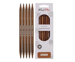 KnitPro 31015 Jeu de 5 Aiguilles en Bois Naturel/Marron, 15 cm, 7 mm, Natur/Braun, 15cm, 7mm, Set de 5 Pièces