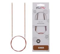 KnitPro 31081 Ginger Aiguille à tricoter circulaire, bois, naturel/marron, 2 mm, 80 cm
