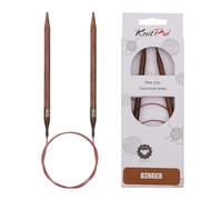 KnitPro 31094 Ginger Aiguille à tricoter circulaire, bois, naturel/marron, 6,5 mm, 80 cm