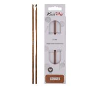 KnitPro 31241 Ginger Aiguille à Crochet en Bois Naturel/Marron 3 mm, Natur/Braun