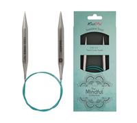 KnitPro 36067 Mindful Aiguille à tricoter circulaire 9 mm 40 cm Bleu sarcelle 9 mm