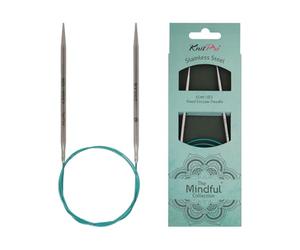 KnitPro 36079 Aiguille circulaire Mindful 4 mm Bleu sarcelle 4 mm 60 cm