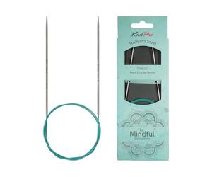 KnitPro 36111 Mindful Aiguille à tricoter circulaire 2 mm 100 cm Bleu sarcelle 2 mm