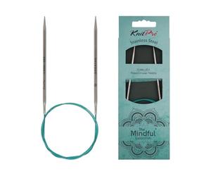 KnitPro 36117 Mindful Aiguille à tricoter circulaire 3,50 mm 100 cm Bleu sarcelle 3,5 mm