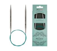 KnitPro 36121 Mindful Aiguille à tricoter circulaire 5 mm 100 cm Bleu sarcelle 5 mm