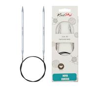 KnitPro 40 cm x 5 mm-Nova Cubics Aiguilles circulaires Fixes en Laiton Brillant
