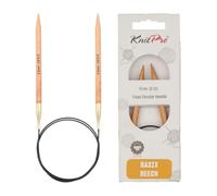 KnitPro Aiguilles circulaires fixes Basix 40 cm × 6,5 mm Bouleau Beige