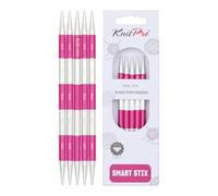 KnitPro 42013 SmartStix Jeu d'aiguilles en métal Multicolore 14 cm 6 mm