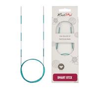 KnitPro Aiguille à tricoter circulaire SmartStix K42081 – Métal coloré, 80 cm, 2 mm