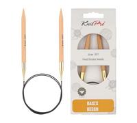 KnitPro 80 cm x 8 mm-Basix Aiguilles circulaires Fixes en Bouleau, Marron