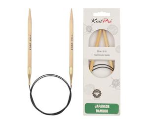 KnitPro Aiguille à tricoter circulaire, bambou, marron, 6,5 mm