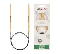 KnitPro Aiguille à Tricoter Circulaire, Bambou, Marron, 6 mm