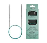 KnitPro Aiguille Circulaire Mindful 2,50 mm, Bleu-Vert, 2,5 mm, 80 cm