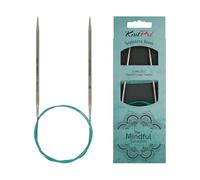 KnitPro Aiguille Circulaire Mindful 3,50 mm, Bleu-Vert, 3,5 mm, 80 cm