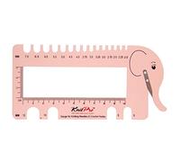 KnitPro Aiguille et Crochet View Sizer avec Coupe-Fil, Plastique, Rose poudré, 30 x 35 x 30 cm KP10994