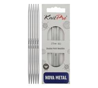 KnitPro Aiguilles à double pointe Nova - Épingles à tricoter à double extrémité 12,5 cm x 2,75 mm, lot de 5
