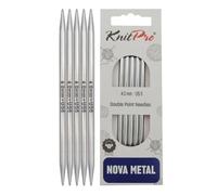 KnitPro Aiguilles à double pointe Nova 12,5 cm 4 mm lot de 5 Silver