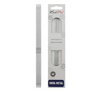 KnitPro Aiguilles à double pointe Nova – 20 cm × 2,25 mm lot de 5 argenté