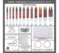 KnitPro Aiguilles À Tricoter Circulaires Interchangeables Symfonie 2, Ensemble