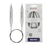 KnitPro Aiguilles à tricoter fixes Nova - Épingles à tricoter circulaires 80 cm x 15 mm