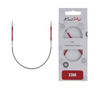 KnitPro Aiguilles à tricoter fixes Zing - Épingles à tricoter circulaires 22,5 cm x 2,5 mm