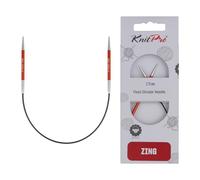 KnitPro Aiguilles à tricoter fixes Zing - Épingles à tricoter circulaires 22,5 cm x 2,75 mm