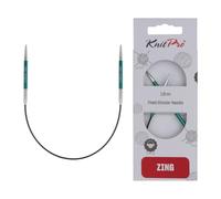 KnitPro Aiguilles à tricoter fixes Zing – circulaires 22,5 cm × 3,25 mm