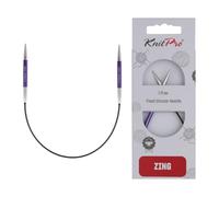 KnitPro Aiguilles à tricoter fixes Zing - Épingles à tricoter circulaires 22,5 cm x 3,75 mm