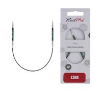 KnitPro Aiguilles à tricoter fixes Zing - Épingles à tricoter circulaires 22,5 cm x 3 mm