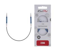 KnitPro Aiguilles à tricoter fixes Zing - Épingles à tricoter circulaires 22,5 cm x 4 mm