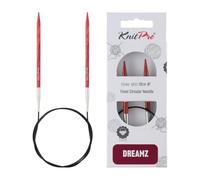 KnitPro Aiguilles coniques pour tricot circulaire avec tous types de fil Rouge 100 cm x 5 mm