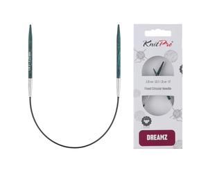KnitPro Aiguilles coniques pour tricot circulaire avec tous types de fils, bleu, 25 cm x 3,25 mm